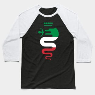 the snake green white red Baseball T-Shirt